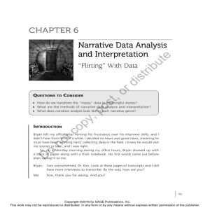 Narrative Data Analysis and Interpretation