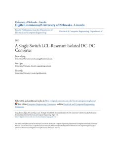 A Single-Switch LCL-Resonant Isolated DC