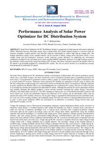 Performance Analysis of Solar Power Optimizer for DC