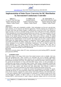 Implementation of Solar Power Converter for DC Distribution by