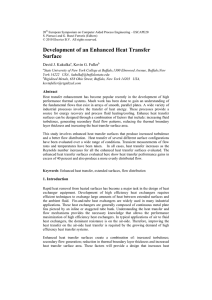 Development of an Enhanced Heat Transfer Surface