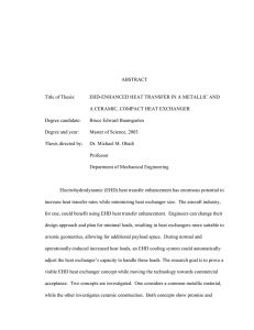 ABSTRACT Title of Thesis: EHD-ENHANCED HEAT TRANSFER IN