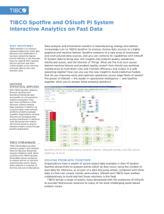 TIBCO Spotfire and OSIsoft PI System Interactive Analytics on Fast