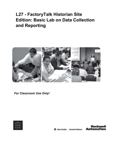 L27 - FactoryTalk Historian Site Edition: Basic Lab on Data