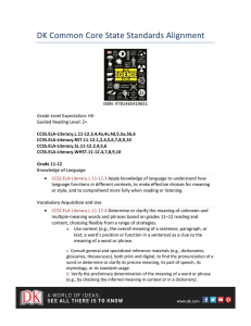 DK Common Core State Standards Alignment