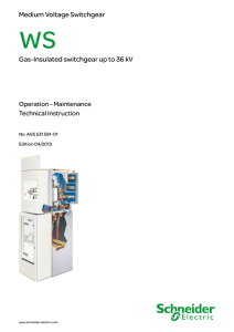 Medium Voltage Switchgear Gas-Insulated switchgear up to 36 kV