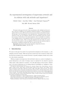 An experimental investigation of imprecision attitude and its relation