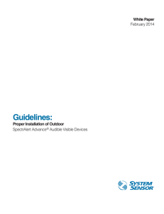 Guidelines - System Sensor