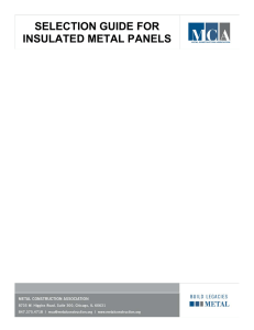 Selection Guide for Insulated Metal Panels