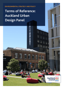 Terms of Reference: Auckland Urban Design Panel