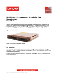 Multi-Switch Interconnect Module for IBM BladeCenter