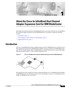 About the Cisco BladeCenter 4x InfiniBand HCA Expansion Card