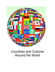 Countries and Cultures Around the World