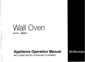 Appliance Operation Manual