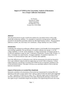 Impact of VSWR on the Uncertainty Analysis of Harmonics