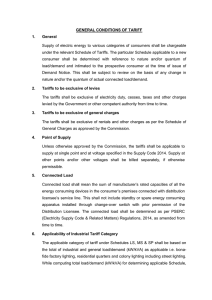 General Conditions of Tariff 2015-16