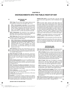 Chapter 32 - Encroachments into the Public Right-of-Way