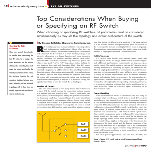 Top Considerations When Buying or Specifying an RF