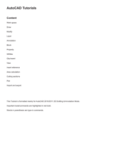 AutoCAD Tutorials - University of Virginia: School of Architecture