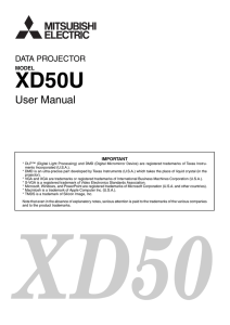 XD50-Top Page-E.p65 - Mitsubishi Electric