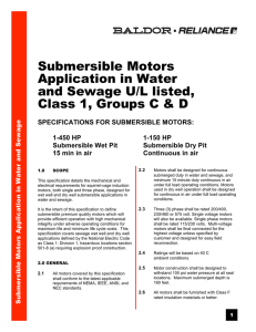 Submersible Motors Application in Water and Sewage