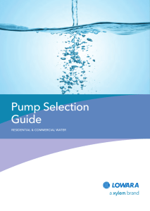 Pump Selection Guide - Brown Brothers Engineers Australia
