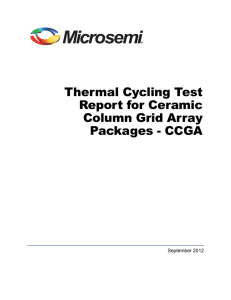 Thermal Cycling Test Report for Ceramic Column Grid Array
