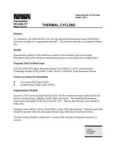 thermal cycling