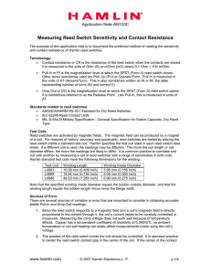 Measuring Reed Switch Sensitivity and Contact Resistance