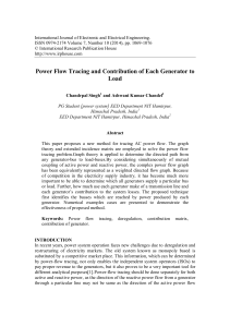 Power Flow Tracing and Contribution of Each Generator to Load