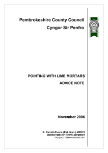 pointing with lime mortars - Pembrokeshire County Council