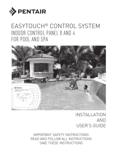 EasyTouch Indoor Control Panel Installation