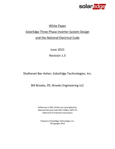 SolarEdge System Design and the NEC