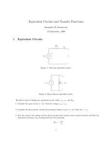 (9/14): Equivalent Circuits and Transfer Functions