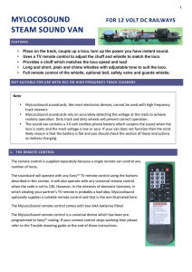 MYLOCOSOUND FOR 12 VOLT DC RAILWAYS STEAM SOUND VAN