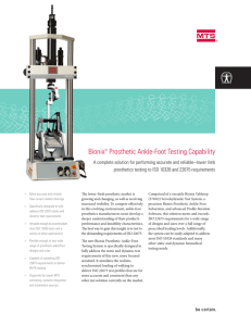 Bionix® Prosthetic Ankle-Foot Testing Capability