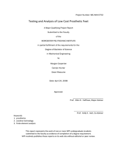 Analysis of SACH and Shape and Roll Prosthetic Feet