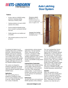 Auto Latching Door System - ETS