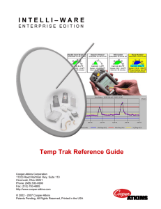 I N T E L L I – W A R E Temp Trak Reference Guide