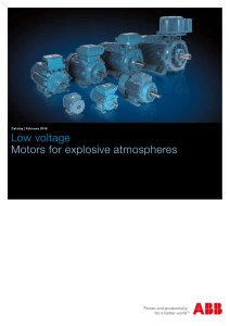 Low voltage Motors for explosive atmospheres