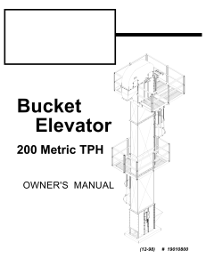 Bucket Elevator - CrustBuster Speed King Inc.