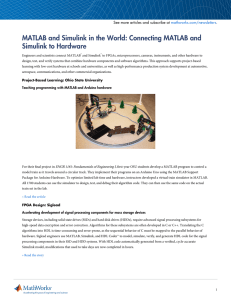 Connecting MATLAB and Simulink to Hardware