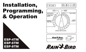 Rain Bird ESP-TM User Manual