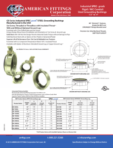 American Fittings Ground Bushings