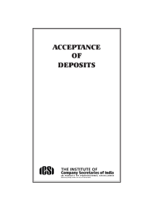 acceptance of deposits