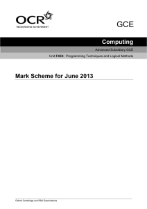 STRUCTIONS ON MARKING SCRIPTS