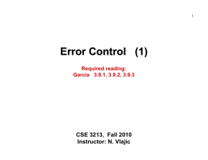 Error Control (1)