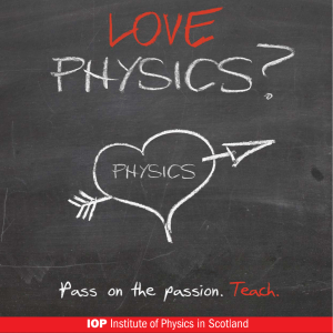 guide to teacher training - Institute of Physics in Scotland