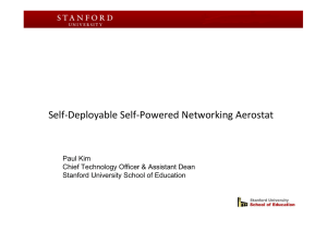 Self-Deployable Self-Powered Networking Aerostat - LDT