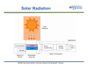 Solar Radiation - Solar Power Program